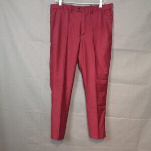 Upcycled Vintage Preppy Dress Pants with Smooth Finish and Full Length